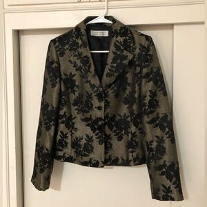 tahari floral blazer suit jacket